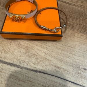 Hermès Pink and Brown Bracelets